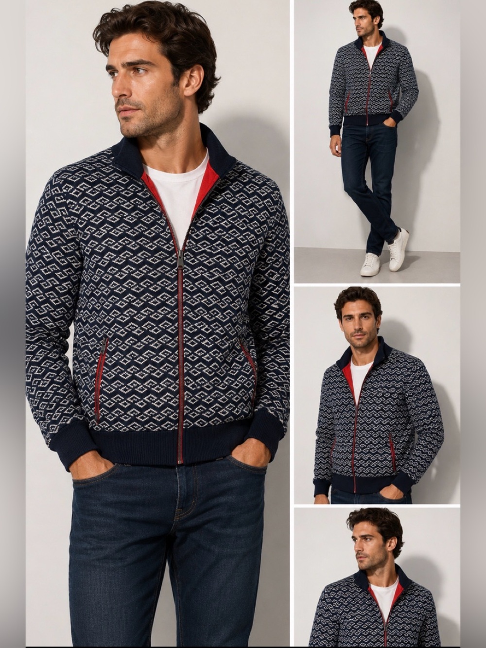 Nautica vintage sweater jacket for men size M - Picture 1 of 6